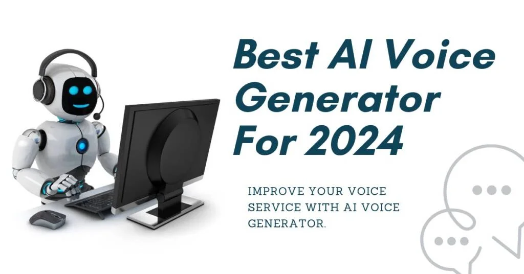 Robot with headphones using AI voice generator software