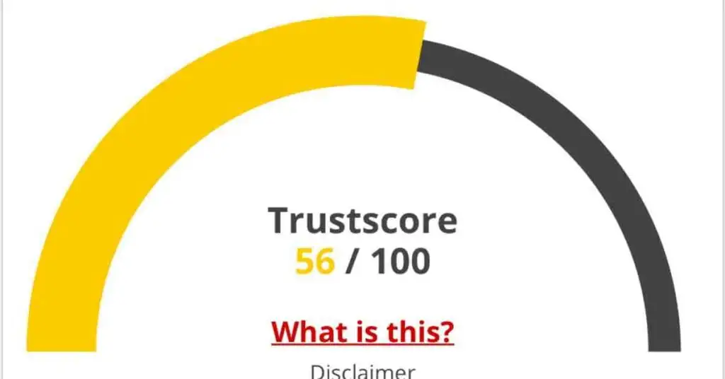 Scam Adviser dashboard showing the trust score of Candy AI which is 56/100.